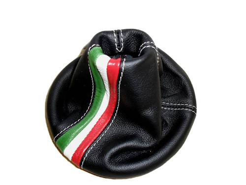 Cuffia cambio vera pelle nera - pelle,